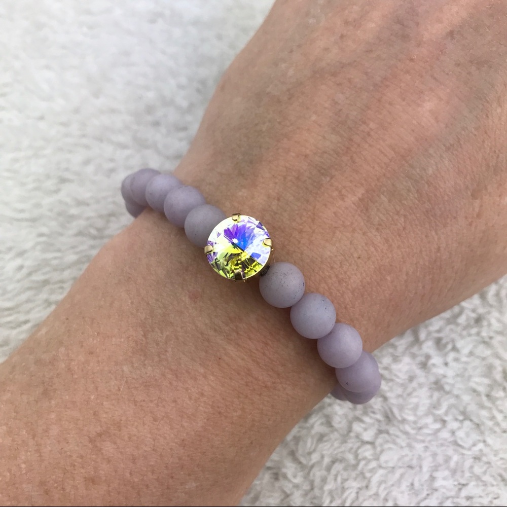 Bella B Purple Stretchy Swarovski Bracelet *Read